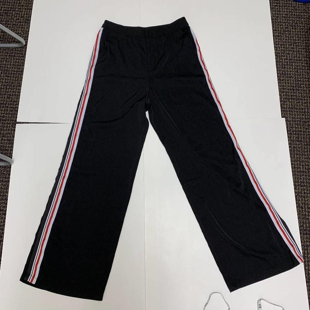 Forever 21 Black Striped Wide Leg Pants Medium